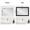 Amanti Art Mirror Makeover Bathroom Mirror Frame Border Kit - Fully Assembled Peel and Stick Frame - Mirror NOT Included - Brushed Black or Nickel Trim